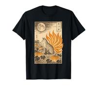 Vintage Ukiyo-e Mythologie Japonaise Fox Sumi-e T-Shirt