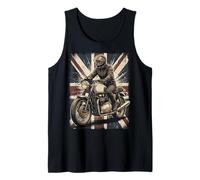 Vintage Union Jack Motorcycle Biker British Cafe Racer Rider Débardeur