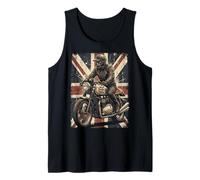 Vintage Union Jack Motorcycle Biker British Cafe Racer Rider Débardeur