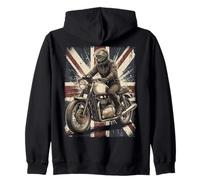 Vintage Union Jack Motorcycle Biker British Cafe Racer Rider Sweat à Capuche