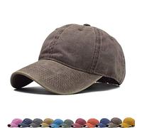 Vintage Unisexe Top Chapeaux pour Femmes casquettes de baseball pour Hommes Papa Chapeaux de baseball Chapeaux pour Quotidien - Marron - Taille unique