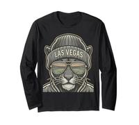 Vintage Urban Panther with Beanie and Sunglasses Manche Longue