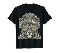 Vintage Urban Panther with Beanie and Sunglasses T-Shirt