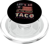 Vintage US Flag Let's Go Taco Patriotic American 4th of July PopSockets PopGrip pour MagSafe