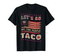 Vintage US Flag Let's Go Taco Patriotic American 4th of July T-Shirt