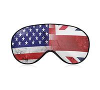 Vintage USA et UK Flag Soft Eye Mask Cover Efficace Shading Blindfold Comfort Sleep Mask avec élastique réglable Strap