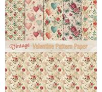 Vintage Valentine Pattern Paper: Vintage Valentine Paper for Cards and DIY Crafts with Florals and Hearts