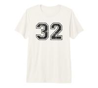 Vintage Varsity Number 32 Trente-Deux T-Shirt Haut de Gamme