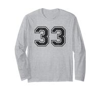 Vintage Varsity Number 33 Trente-Trois Manche Longue