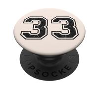 Vintage Varsity Number 33 Trente-Trois PopSockets PopGrip Adhésif