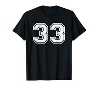 Vintage Varsity Number 33 Trente-Trois T-Shirt