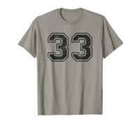 Vintage Varsity Number 33 Trente-Trois T-Shirt