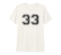 Vintage Varsity Number 33 Trente-Trois T-Shirt Haut de Gamme