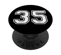 Vintage Varsity numéro 35 Trente-Cinq PopSockets PopGrip Adhésif