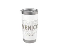 Vintage Venise Italie Gobelet isotherme en acier inoxydable double paroi