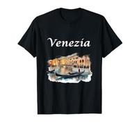 Vintage Venise Italie Voyage Venezia Gondola T-Shirt Graphique avec Valeur