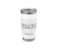 Vintage Veracruz Mexique Gobelet isotherme en acier inoxydable double paroi