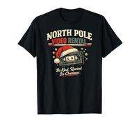 Vintage VHS Santa Hat Vidéo Location Nostalgie Noël T-Shirt
