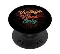Vintage Vibes Only Retro Sunburst Design PopSockets PopGrip Adhésif