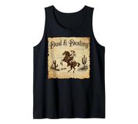 Vintage Vieilli Grunge Wild Desert Cowboy années 70 Western Débardeur