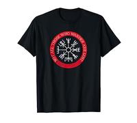 Vintage Viking Compass Norse Mythology Vegvisir Odin Runes T-Shirt