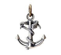 Vintage Viking Serpent Twining Ancre Pendentif Collier Hommes Personnalité Style Nordique Cocktail Collier Bijoux Cadeau