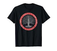 Vintage Viking Tree Yggdrasil Valhalla Midgard Norse Odin T-Shirt