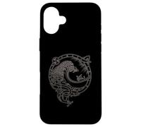 Vintage Vikings Celtique mythologie Dragon Bateau Vague Runes Coque pour iPhone 16 Plus