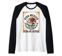 Vintage Viva Mexico, vive Mon Peuple, Fier Drapeau Mexicain Manche Raglan
