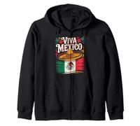 Vintage Viva Mexico, vive Mon Peuple, Fier Drapeau Mexicain Sweat à Capuche