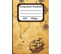 Vintage Voyager: Antique World Map Notebook with Ship & Compass Design - 120 Lined Pages for Explorers, Travelers & History Enthusiasts