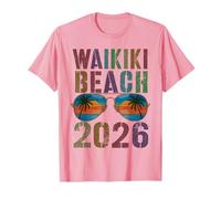 Vintage Waikiki Beach 2026 Maman Fille Vacances Surfer Trip T-Shirt