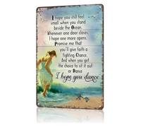 Vintage Wall-Art I Hope You Dance Metal Plaque 8x12 Inch | Lightweight design suitable for dorm bedroom or office Fade resistant print stays clear and vibrant