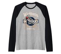 Vintage Warbirds Forever WWII P-51 Mustang Avant et arrière Manche Raglan