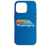Vintage Washington State Retro Distressed Mountains Graphic Coque pour iPhone 16 Pro