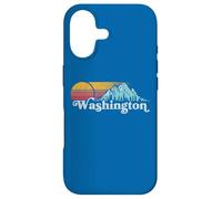 Vintage Washington State Retro Distressed Mountains Graphic Coque pour iPhone 17