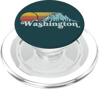 Vintage Washington State Retro Distressed Mountains Graphic PopSockets PopGrip pour MagSafe
