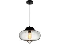 Vintage Water Drop Glass Shade Ceiling Pendant Lamp Adjustable Retro Industrial Chandelier Indoor Edison Hanging Light For Kitchen Living Room Hallway Bedroom Fixture Modern Chand (Transparent Color