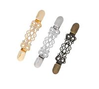 Vintage Wave Lot de 3 clips pour pull et écharpe avec broche en strass pour attacher des vêtements élégants Taille M