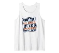 Vintage Well Traveled Needs Maintenance Old Age Humour Débardeur
