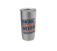 Vintage Well Traveled Needs Maintenance Old Age Humour Gobelet isotherme en acier inoxydable double paroi