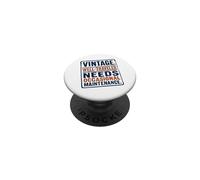 Vintage Well Traveled Needs Maintenance Old Age Humour PopSockets PopGrip Adhésif