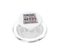 Vintage Well Traveled Needs Maintenance Old Age Humour PopSockets PopGrip pour MagSafe
