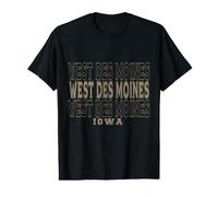 Vintage West des Moines Iowa T-Shirt Graphique avec Valeur