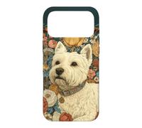 Vintage Westie Dog Morris Style Botanical Coque pour iPhone 17 Pro Max