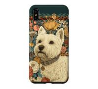 Vintage Westie Dog Morris Style Botanical Coque pour iPhone XS Max