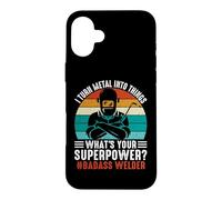 Vintage What's Your Superpower Welder Funny Welders Welding Coque pour iPhone 16 Plus
