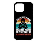 Vintage What's Your Superpower Welder Funny Welders Welding Coque pour iPhone 16 Pro Max
