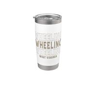 Vintage Wheeling Virginie-Occidentale Gobelet isotherme en acier inoxydable double paroi