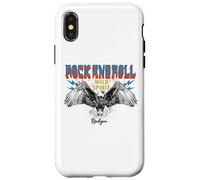 Vintage Wild Spirit Rock You Eagle Flying Rock & Roll Coque pour iPhone X/XS